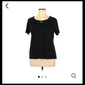 Karen Scott top scoop neck